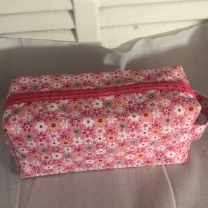 Floral Pink Cosmetic Bag